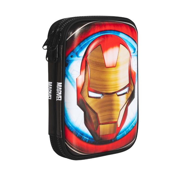 Cartuchera Escolar Mooving 2 pisos 2026 Marvel Con Relieve Art.1514208